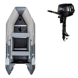 Člun GLADIATOR LIGHT AK300WF light dark gray - nafukovací člun s dřevěnou podlahou