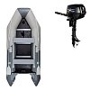 Člun GLADIATOR LIGHT AK300WF light dark gray - nafukovací člun s dřevěnou podlahou