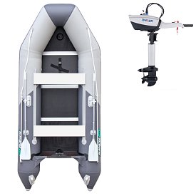 Člun GLADIATOR LIGHT AK340WF light dark grey - nafukovací člun s dřevěnou podlahou
