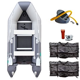 Člun GLADIATOR LIGHT AK340WF light dark grey - nafukovací člun s dřevěnou podlahou