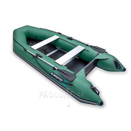 Člun GLADIATOR LIGHT AK340WF green - nafukovací člun s dřevěnou podlahou
