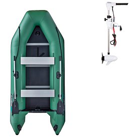 Člun GLADIATOR LIGHT AK340WF green - nafukovací člun s dřevěnou podlahou