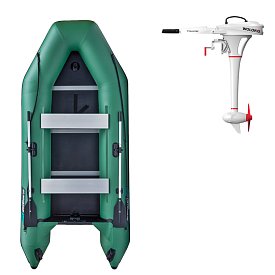 Člun GLADIATOR LIGHT AK340WF green - nafukovací člun s dřevěnou podlahou