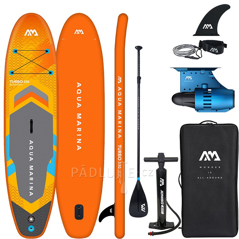 Paddleboard AQUA MARINA GO TURBO 330 10'10'' s motorem AQUA MARINA BlueDrive S Power fin