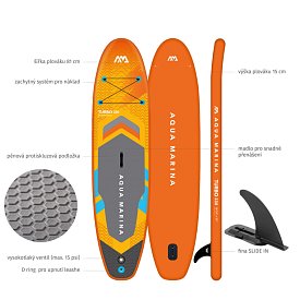 Paddleboard AQUA MARINA GO TURBO 330  10'10'' s  motorem AQUA MARINA BlueDrive