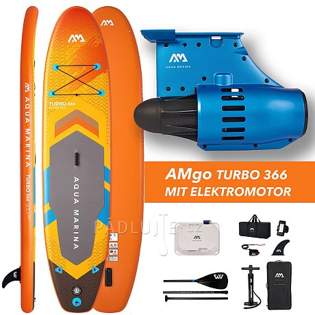 Paddleboard AQUA MARINA GO TURBO 366  12'0 s  motorem AQUA MARINA BlueDrive
