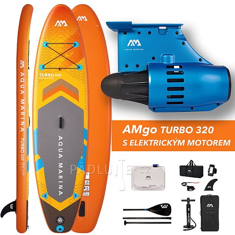 Paddleboard AQUA MARINA GO TURBO 320  10'6 s  motorem AQUA MARINA BlueDrive