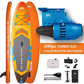 Paddleboard AQUA MARINA GO TURBO 320  10'6 s  motorem AQUA MARINA BlueDrive