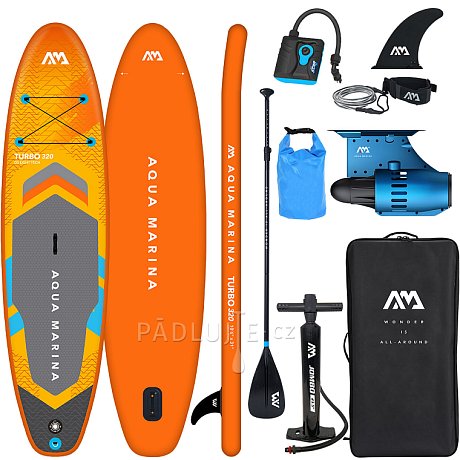 Paddleboard AQUA MARINA GO TURBO 320  10'6 s  motorem AQUA MARINA BlueDrive