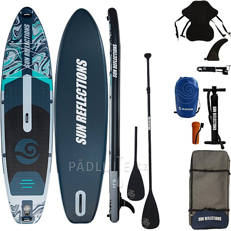 Paddleboard SUN REFLECTIONS XXL 11'6'' COMBO Forest Grey - nafukovací