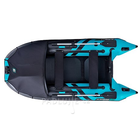 Člun GLADIATOR ACTIVE C330AD black turquoise - nafukovací člun s vysokotlakou podlahou