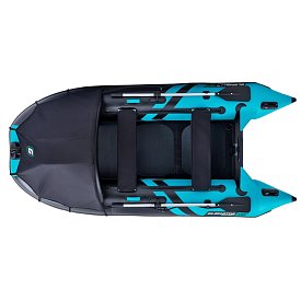 Člun GLADIATOR ACTIVE C330AD black turquoise - nafukovací člun s vysokotlakou podlahou