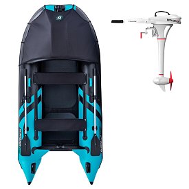 Člun GLADIATOR ACTIVE C330AD black turquoise - nafukovací člun s vysokotlakou podlahou