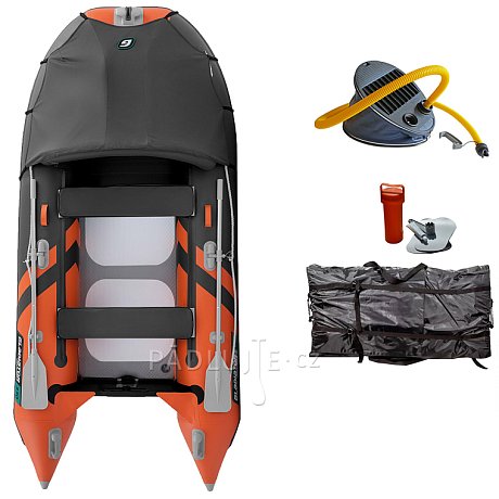 Člun GLADIATOR ACTIVE C330AD orange dark grey - nafukovací člun s vysokotlakou podlahou
