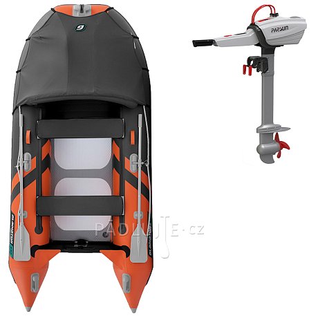 Člun GLADIATOR ACTIVE C330AD orange dark grey - nafukovací člun s vysokotlakou podlahou