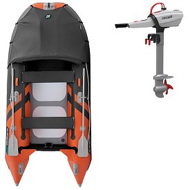 Člun GLADIATOR ACTIVE C330AD orange dark grey - nafukovací člun s vysokotlakou podlahou