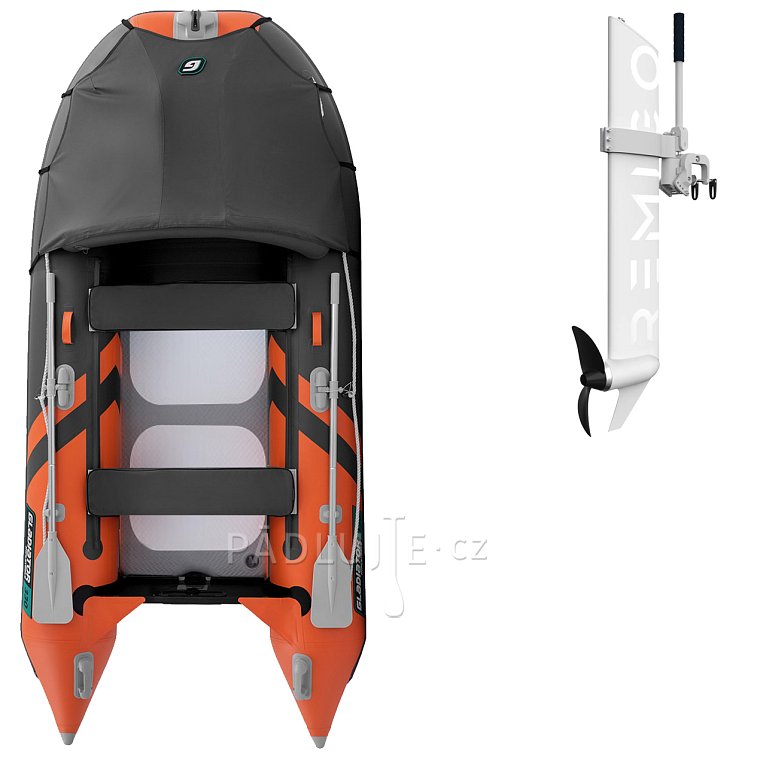 Člun GLADIATOR ACTIVE C330AD Orange - Dark gray - nafukovací člun s vysokotlakou podlahou