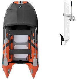 Člun GLADIATOR ACTIVE C330AD orange dark grey - nafukovací člun s vysokotlakou podlahou