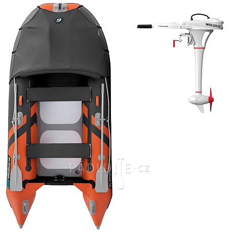 Člun GLADIATOR ACTIVE C330AD orange dark grey - nafukovací člun s vysokotlakou podlahou
