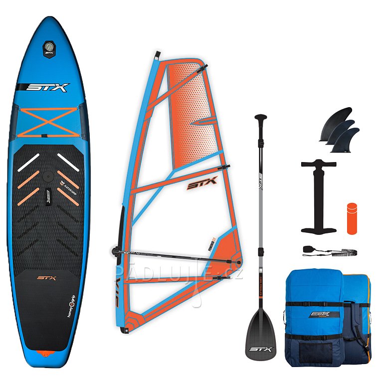 Paddleboard STX HYBRID CRUISER HYBRID FAMILY TEAL/ORANGE komplet s plachtou - nafukovací