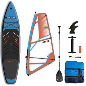 Paddleboard STX WindSUP Hybrid Tourer 11' TEAL/ORANGE komplet s plachtou - nafukovací