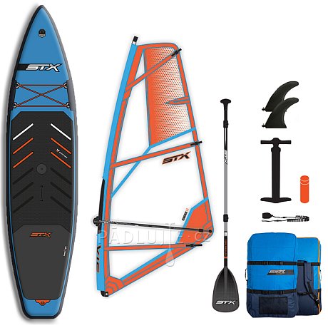 Paddleboard STX WindSUP Hybrid Tourer 11' TEAL/ORANGE komplet s plachtou - nafukovací