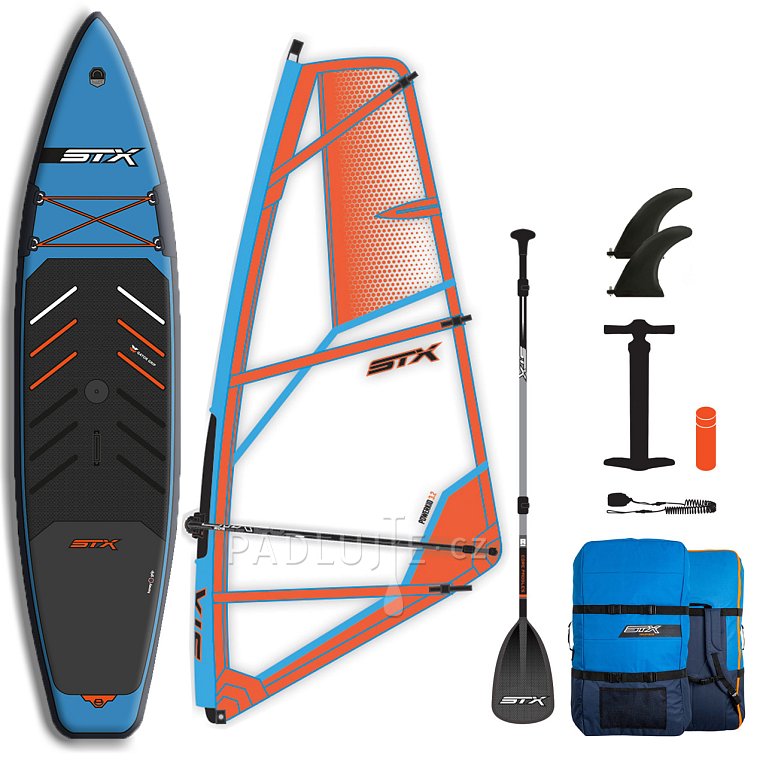 Paddleboard STX WindSUP Hybrid Tourer 11' TEAL/ORANGE komplet s plachtou - nafukovací