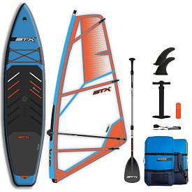 Paddleboard STX WindSUP Hybrid Tourer 11' TEAL/ORANGE komplet s plachtou - nafukovací