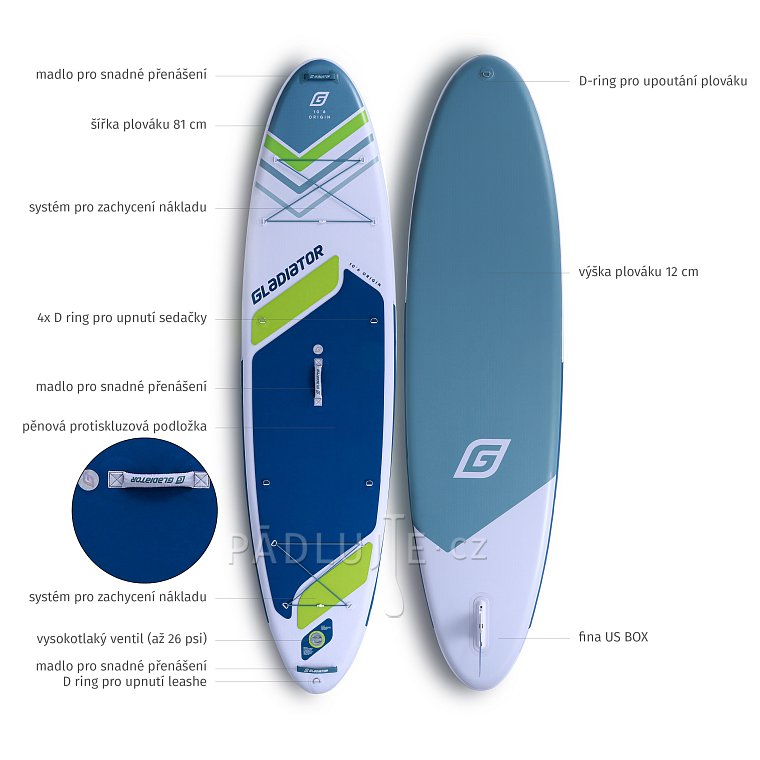 Paddleboard GLADIATOR ORIGIN 10'6 2026 - nafukovací