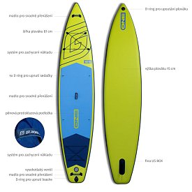 Paddleboard GLADIATOR ONE 12'6 Lime - nafukovací