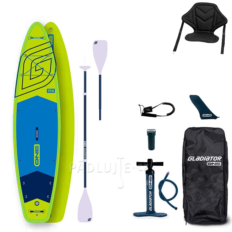 Paddleboard GLADIATOR ONE 11'4 Touring Lime - nafukovací