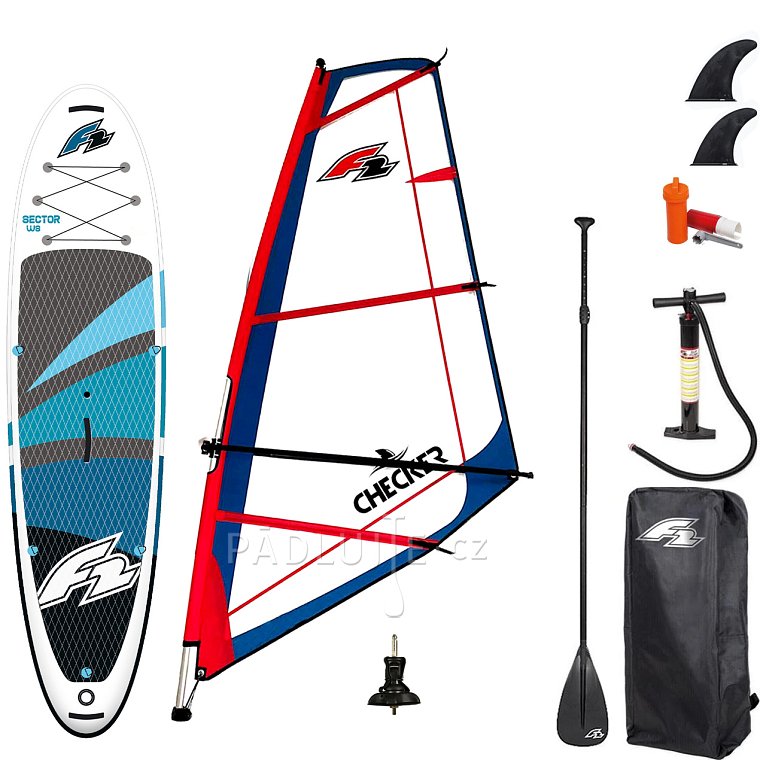 Paddleboard F2 SECTOR 11'5 BLUE komplet s plachtou - nafukovací