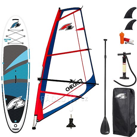 Paddleboard F2 SECTOR 11'5 BLUE komplet s plachtou - nafukovací