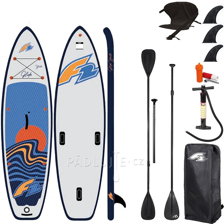 Paddleboard F2 GLIDE WINDSURF/WING YOUTH GREY 9'2 s pádlem - nafukovací paddleboard