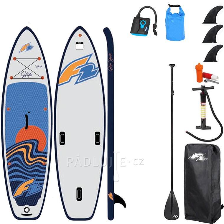 Paddleboard F2 GLIDE WINDSURF/WING YOUTH GREY 9'2 s pádlem - nafukovací paddleboard