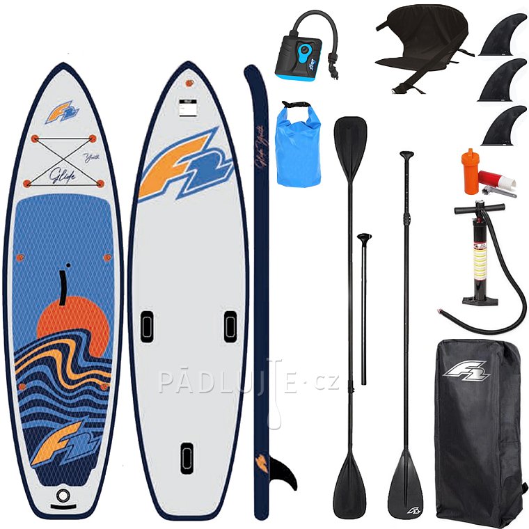 Paddleboard F2 GLIDE WINDSURF/WING YOUTH GREY 9'2 s pádlem - nafukovací paddleboard