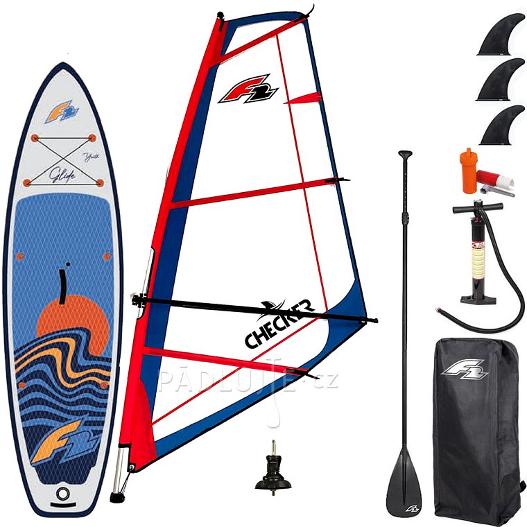 Paddleboard F2 GLIDE WINDSURF/WING YOUTH GREY 9'2 komplet s plachtou- nafukovací paddleboard
