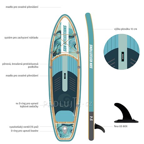Paddleboard SUN REFLECTIONS S 9'4'' Ocean mirage - nafukovací