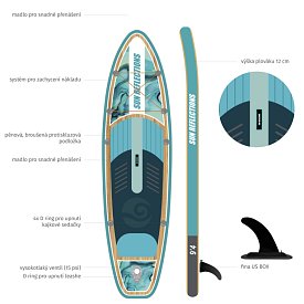 Paddleboard SUN REFLECTIONS S 9'4'' Ocean mirage - nafukovací