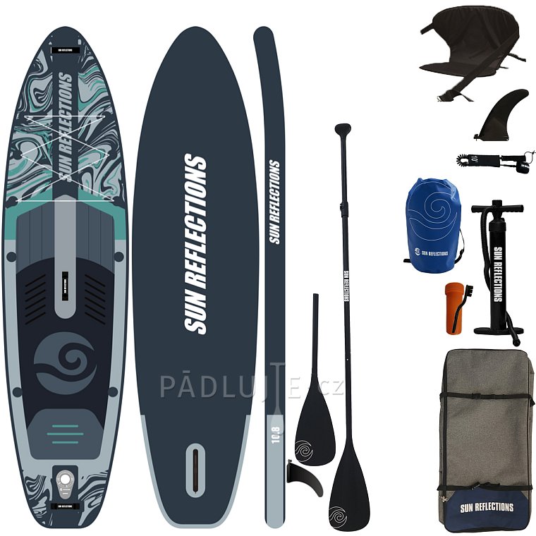 Paddleboard SUN REFLECTIONS M 10'8'' MINICOMBO Forest grey - nafukovací