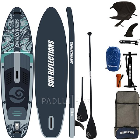 Paddleboard SUN REFLECTIONS M 10'8'' MINICOMBO Forest grey - nafukovací