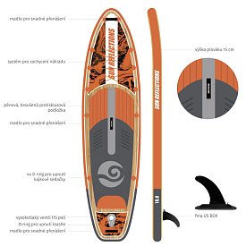 Paddleboard SUN REFLECTIONS M 10'8'' MINICOMBO Orange - nafukovací