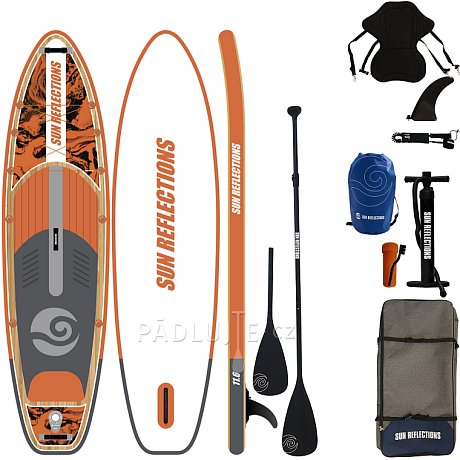 Paddleboard SUN REFLECTIONS XXL 11'6'' COMBO Orange - nafukovací