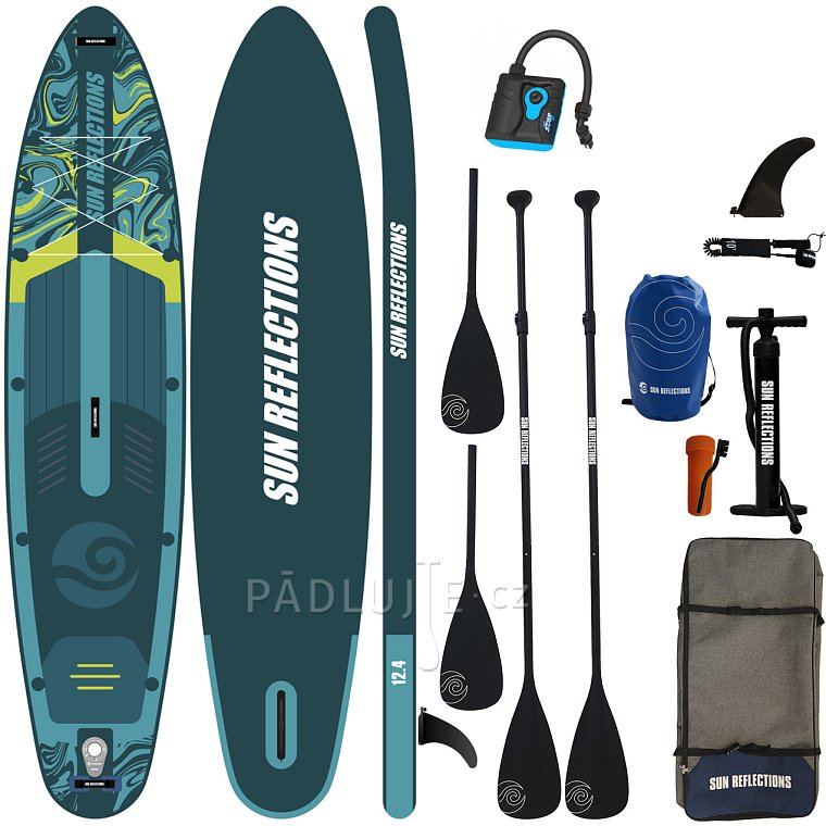 Paddleboard SUN REFLECTIONS MULTI 12'4'' MINICOMBO Emerald - nafukovací