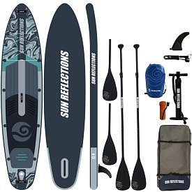 Paddleboard SUN REFLECTIONS MULTI 12'4'' MINICOMBO Forest grey - nafukovací