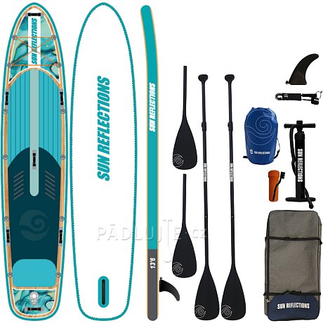 Paddleboard SUN REFLECTIONS FAMILY 13'6'' MINICOMBO Ocean mirage - nafukovací