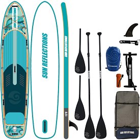 Paddleboard SUN REFLECTIONS FAMILY 13'6'' MINICOMBO Ocean mirage - nafukovací