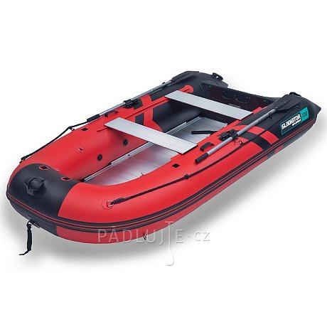 Člun GLADIATOR ACTIVE C330AL red black - nafukovací člun s hliníkovou podlahou