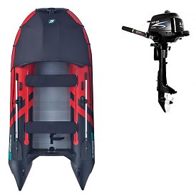 Člun GLADIATOR ACTIVE C330AL red black - nafukovací člun s hliníkovou podlahou