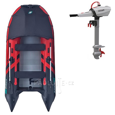Člun GLADIATOR ACTIVE C330AL red black - nafukovací člun s hliníkovou podlahou